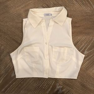 Tobi Cropped Button Down Blouse